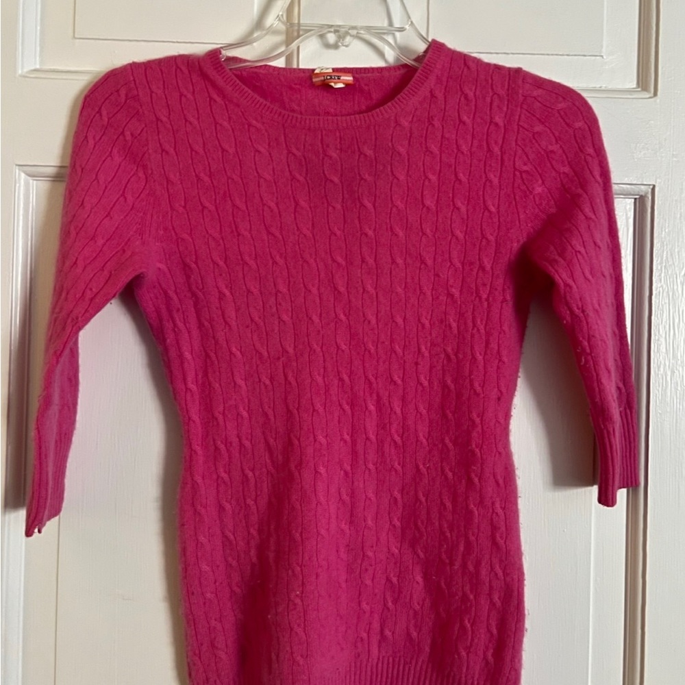 J Crew pink cashmere sweater xs